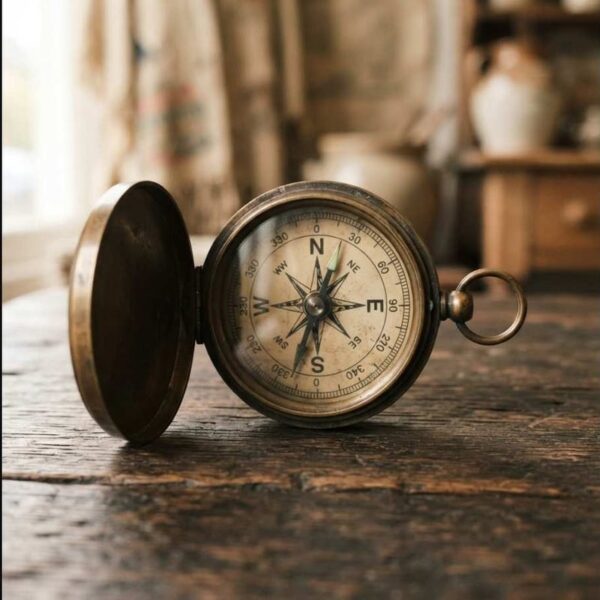 Brass Pocket Compass