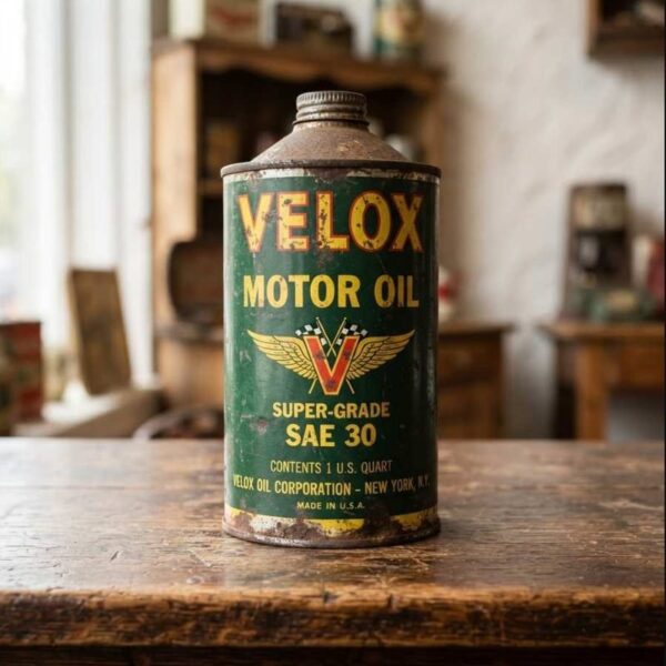 Velox Motor Oil Cone-Top Quart Can