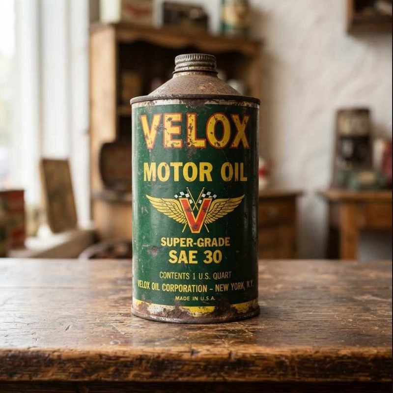 Velox Motor Oil Cone-Top Quart Can